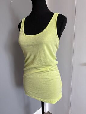 STANDARD JAMES PERSE Long Jersey Tank Top Supima Cotton, Lemon Yellow
